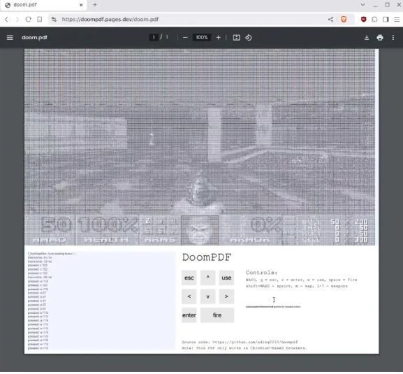 تكنولوجيا: لعبة Doom متاحة الآن للممارسة داخل ملف PDF