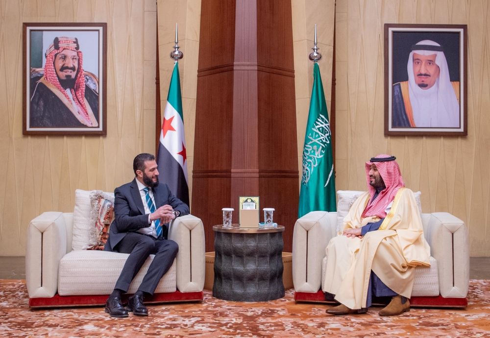 ولي العهد يستقبل رئيس الجمهورية السورية أحمد الشرع