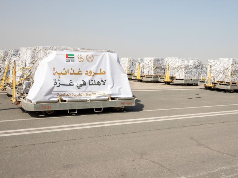 الامارات | بتوجيهات حاكم عجمان.. دعم ‏غزة بـ375 طناً من المواد الغذائية لشهر رمضان ضمن عملية "الفارس ‏الشهم 3"‏