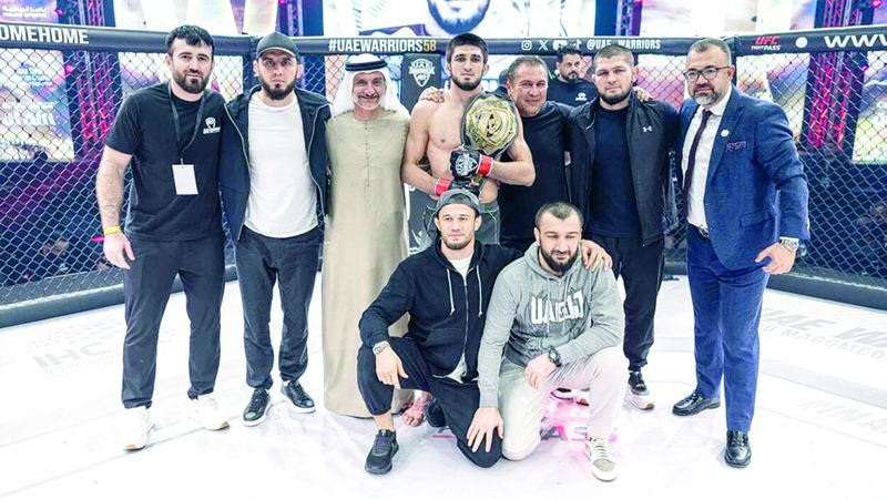 الامارات | الروسي ماغوميدوف يحافظ على لقب وزن الخفيف في «محاربي الإمارات»