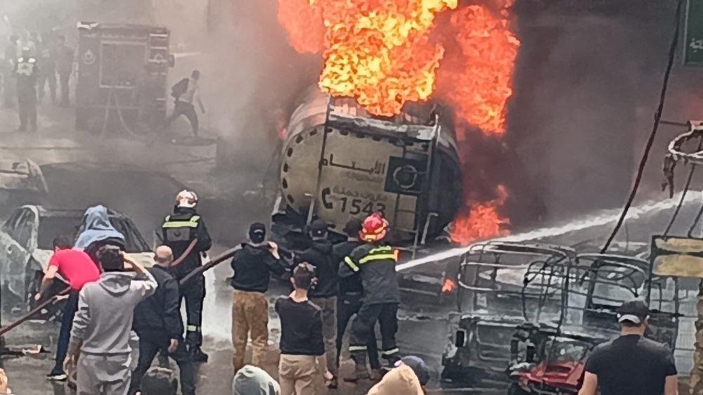 لبنان.. مقتل وإصابة 6 أشخاص في حريق اندلع بمحطة وقود