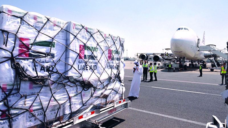 الامارات | «الشارقة الخيرية» و«القلب الكبير» ترسلان طائرة مساعدات إلى غزة
