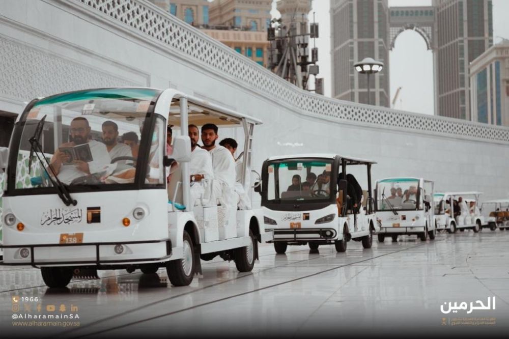 خدمة العربات الكهربائية تسجل رقمًا قياسيًا في ليلة 27 رمضان بالحرم المكي
