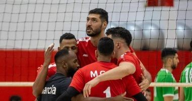 الأهلي يهزم النصر الليبي 3 - 0 ويتأهل لربع نهائي أفريقيا لرجال الطائرة