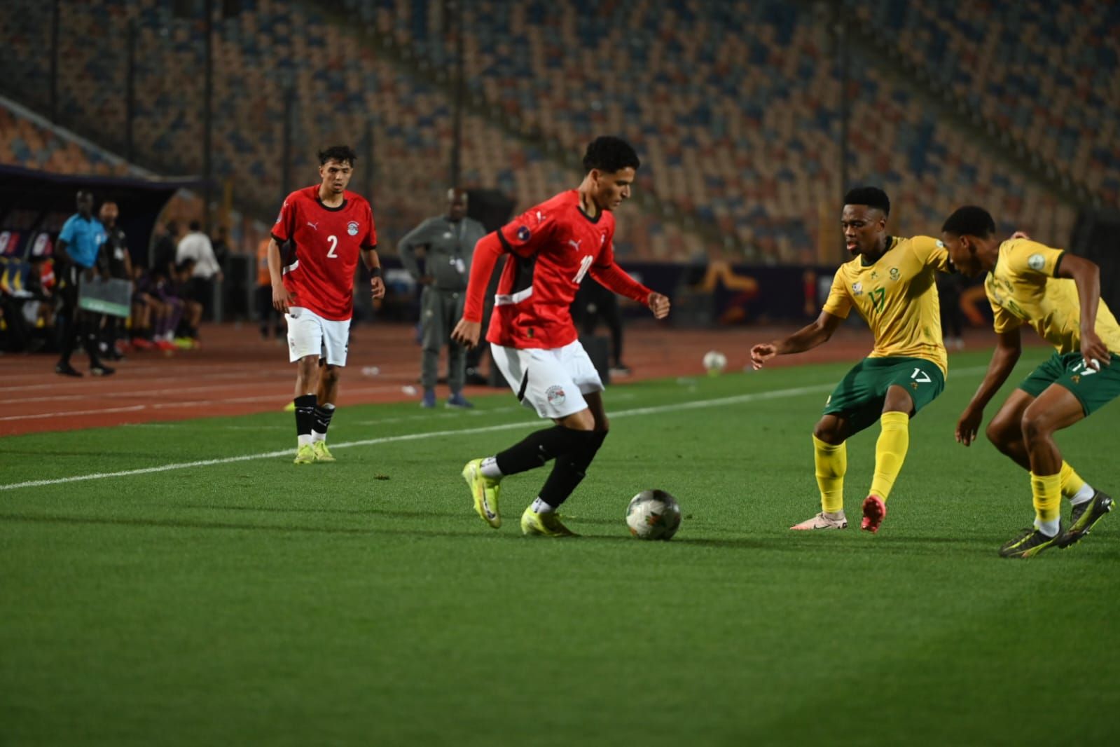 منتخب مصر يفوز على جنوب أفريقيا فى ضربة البداية بأمم أفريقيا