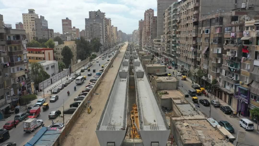 شاهد نسب تنفيذ المرحلة الأولى لمترو الإسكندرية.. صور