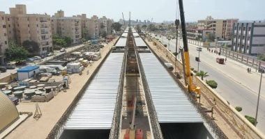 شاهد نسب تنفيذ المرحلة الأولى لمترو الإسكندرية.. صور