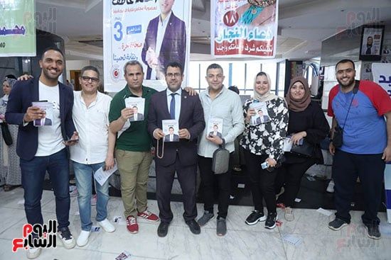 تزايد أعداد المتوافدين للمشاركة فى التصويت بانتخابات نقابة الصحفيين.. صور