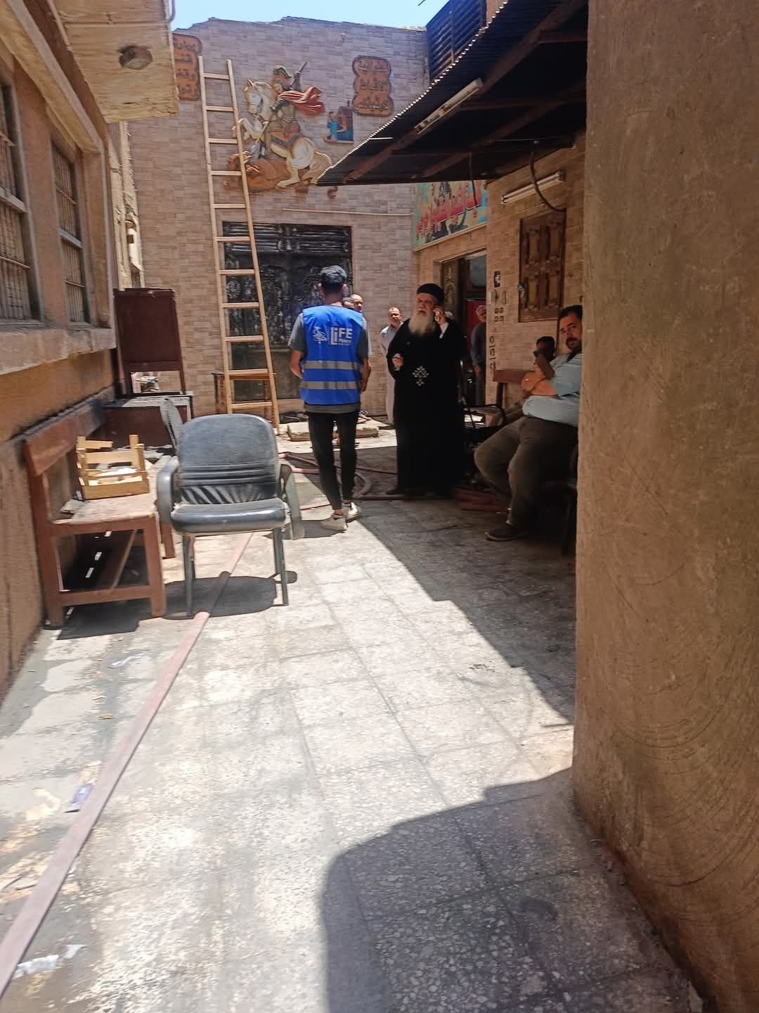صناع الحياة عضو التحالف الوطني تشارك فى دعم أهالي حريق كنيسة قنا