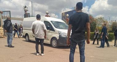 وصول جثمان الراحل وليد مصطفى إلى مسجد الشرطة بالشيخ زايد