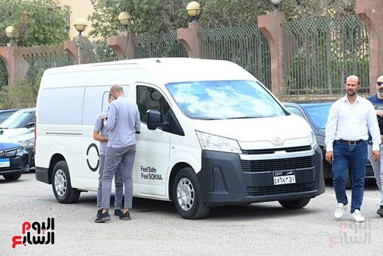 محمد السعدي وأشرف زكي وإلهام شاهين ولميس الحديدي بجنازة وليد مصطفى