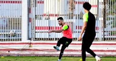 الونش يشارك فى التدريبات الجماعية للزمالك استعدادا لمباراة البنك الأهلى
