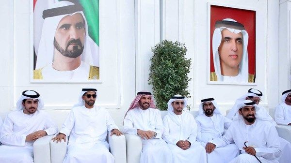 طالب بن صقر وأحمد بن صقر والشيوخ يحضرون أفراح الشحوح برأس الخيمة