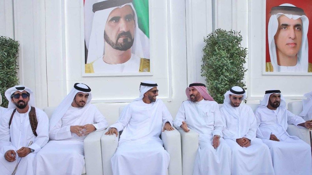 طالب بن صقر وأحمد بن صقر والشيوخ يحضرون أفراح الشحوح برأس الخيمة