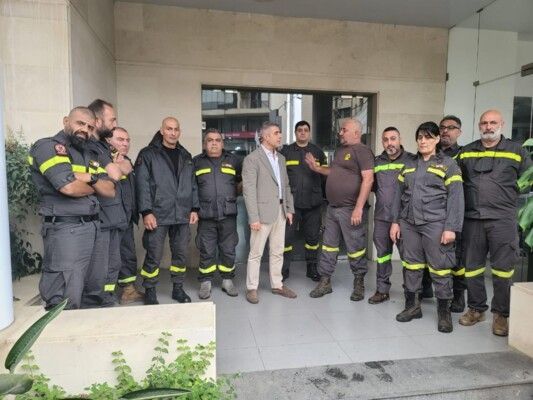 العميد فرح تفقد نقاط تمركز عناصر الدفاع المدني وأعطى توجيهاته بتقديم المساعدة الفورية للناخبين