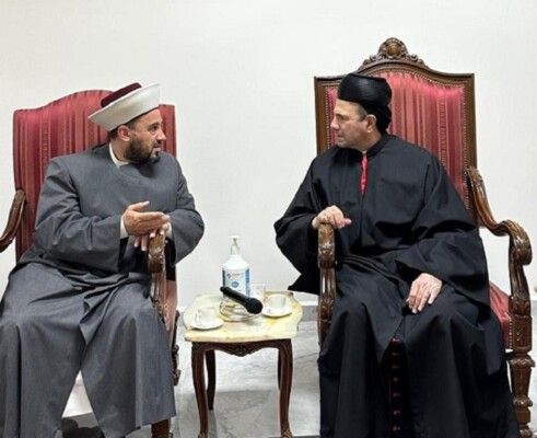 المطران معوض استقبل الغزاوي وتأكيد على عمق العلاقة التي تجمع بين المكونات اللبنانية