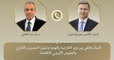 اتصال هاتفى لوزير الخارجية والهجرة مع المفوض الأوروبى للاقتصاد