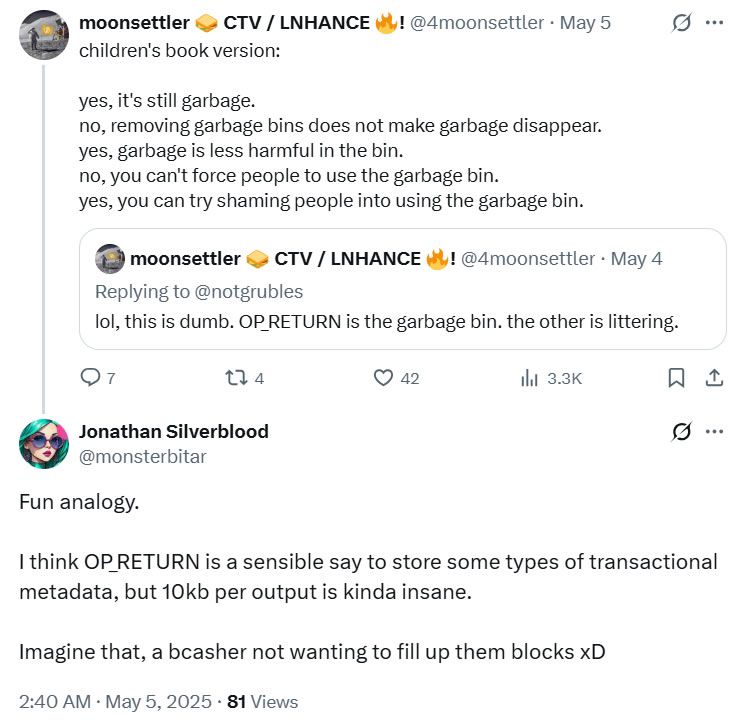 مطورو Bitcoin Core يقررون إزالة حد OP_RETURN المثير للجدل أحادياً