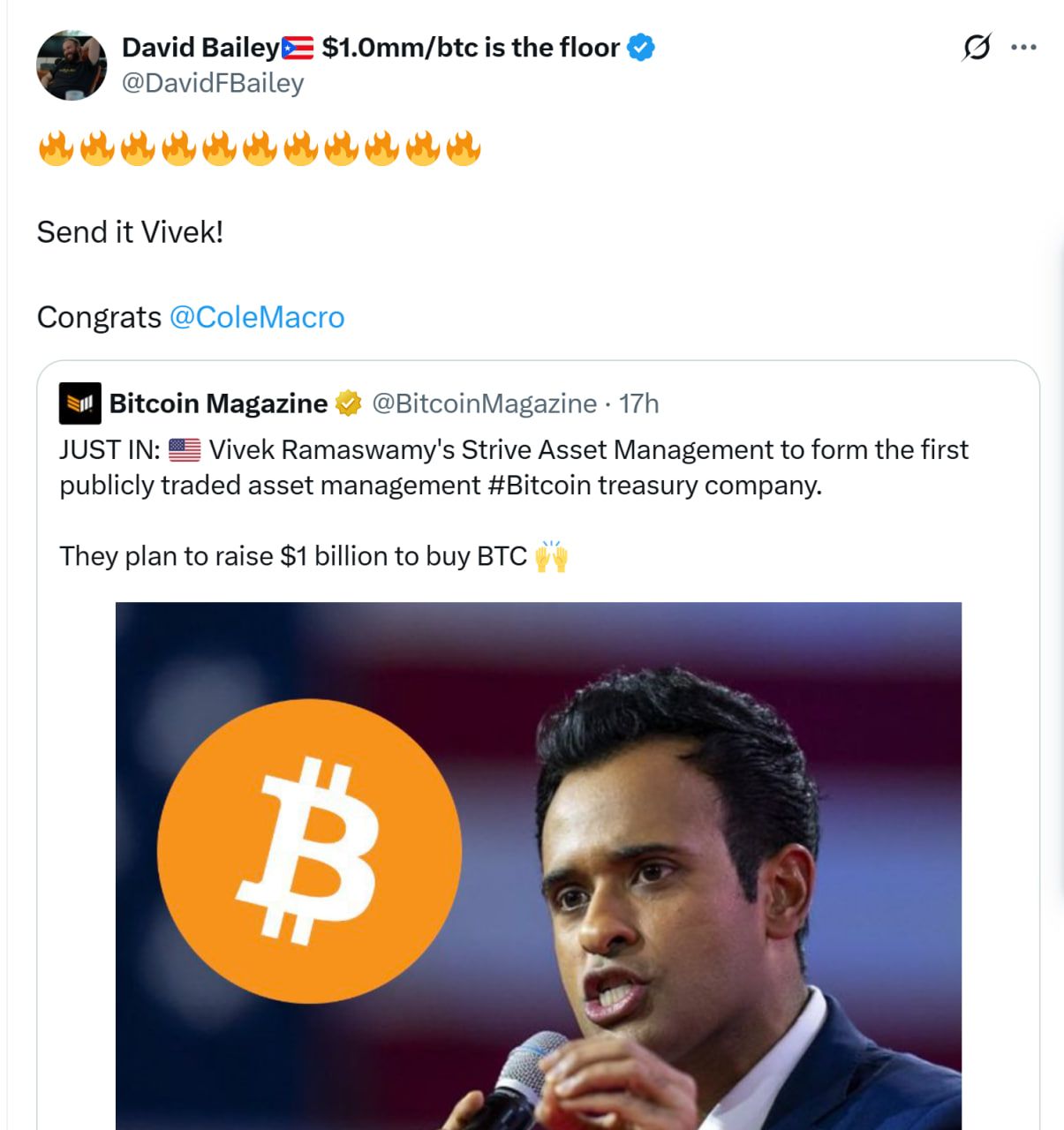 مستشار ترامب للعملات الرقمية يجمع 300 مليون دولار لتأسيس شركة استثمارية تركّز على بتكوين