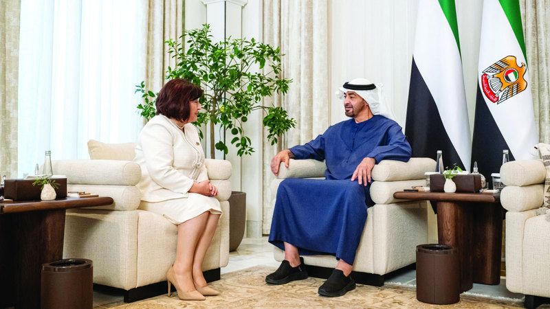 الامارات | رئيس الدولة يبحث مع رئيسة الجمعية الوطنية في أذربيجان تعزيز التعاون