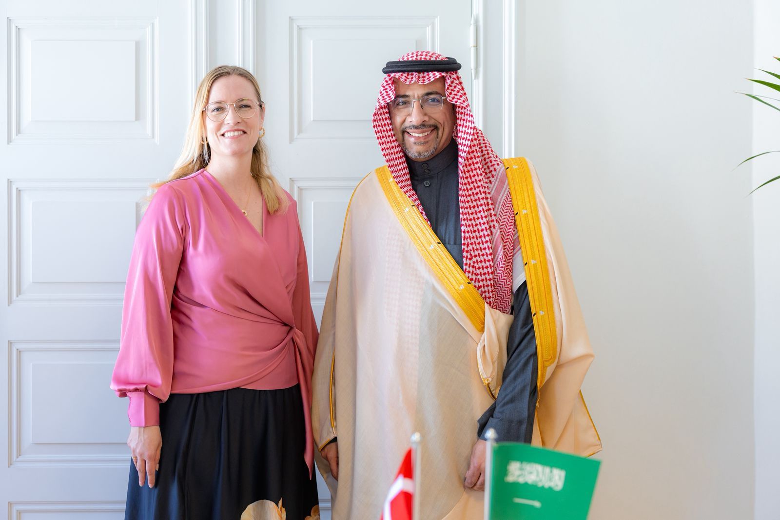 وزير الصناعة والثروة المعدنية يناقش تعزيز التعاون الصناعي والتعديني مع وزيرة الشؤون الاقتصادية الدنماركية