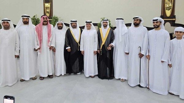 سالم بن سلطان القاسمي يحضر حفل زفاف عبدالرحمن بن جراح الطنيجي