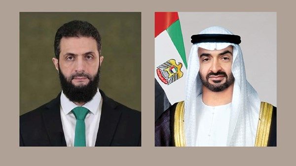 رئيس الدولة يتلقى اتصالاً هاتفياً من الرئيس السوري