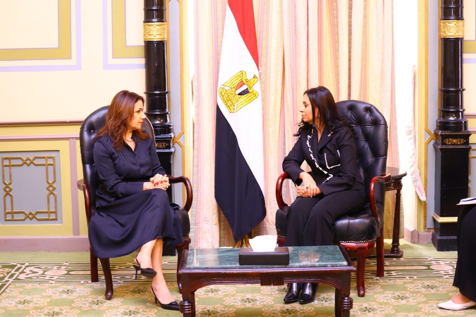 وزيرة التضامن تلتقي وزيرة الشؤون الاجتماعية بالجمهورية اللبنانية
