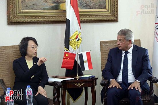 جلسة مباحثات للأعلى للاعلام مع رئيس الهيئة الوطنية للتلفزيون الصينى