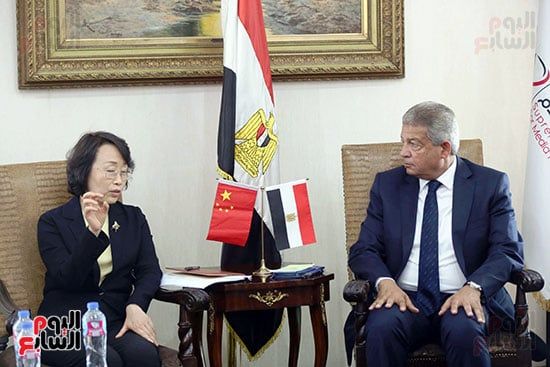 جلسة مباحثات للأعلى للاعلام مع رئيس الهيئة الوطنية للتلفزيون الصينى