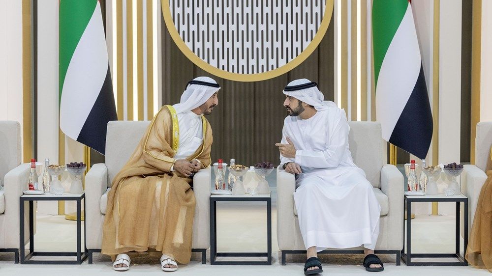 حمدان ومكتوم بن محمد يحضران أفراح آل مكتوم