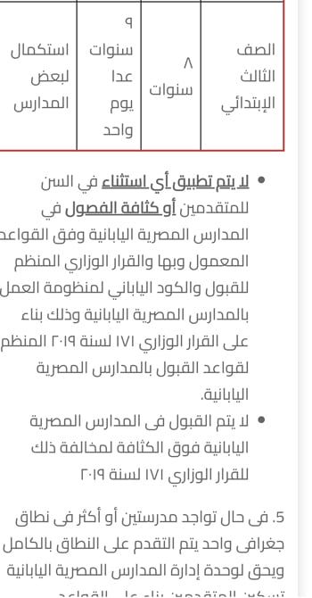 ننشر سن التقدم والقبول بالمدارس المصرية اليابانية فى المرحلة الثانية