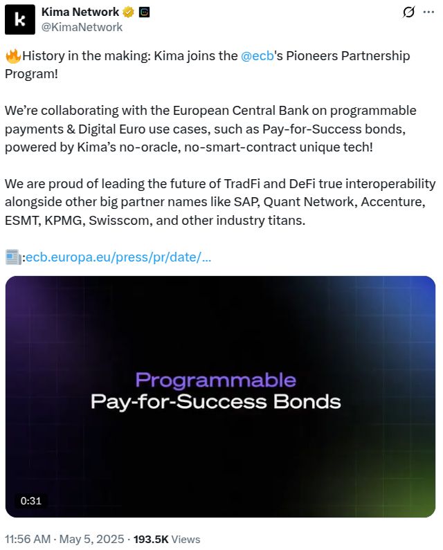 Kima تنضم إلى برنامج Mastercard لتفعيل شحن البطاقات باستخدام العملات المستقرة