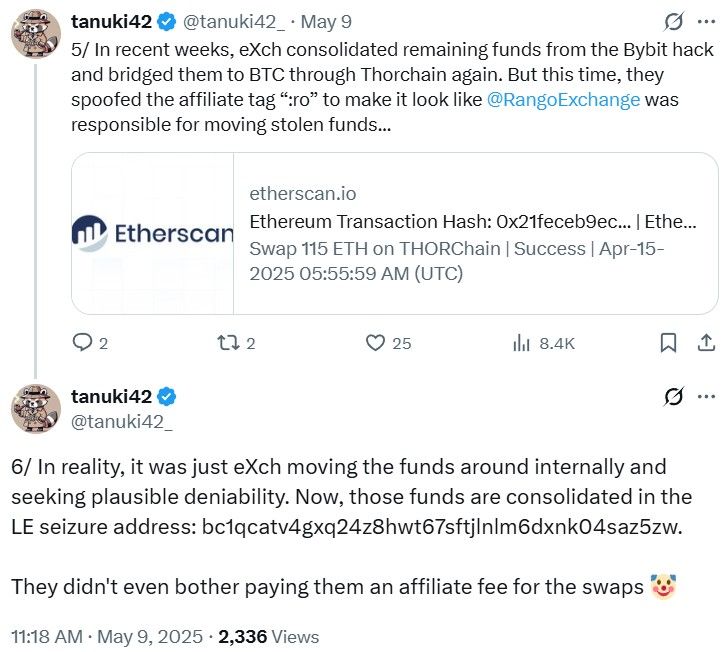 عودة غامضة لمنصة eXch بعد إغلاقها إثر اختراق Bybit .. هل انتهت القصة حقًا؟
