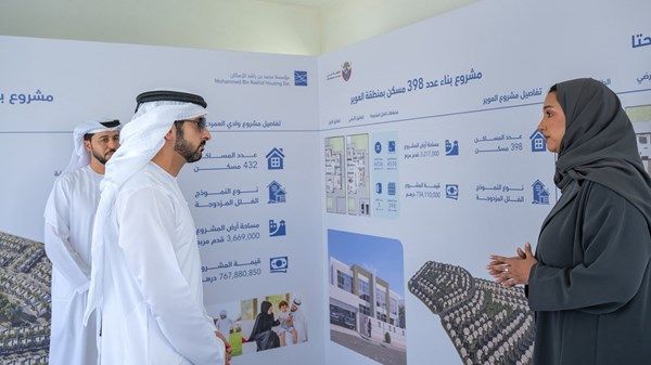 حمدان بن محمد يتفقّد مشروع وادي العمردي ويعتمد حزمة إسكانية بملياري درهم