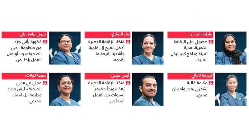 الامارات | ممرضون بـ «دبي الصحية» بعد منحهم «الإقامة الذهبية»: كل كلمات الشكر لا تكفي