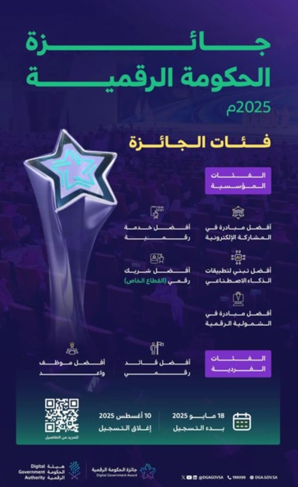 تتضمن 7 فئات.. إطلاق النسخة الـ4 من جائزة الحكومة الرقمية