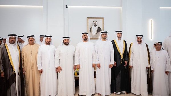 ذياب بن محمد بن زايد يحضر حفل استقبال بمناسبة زفاف عبدالرحمن محمد الجابر
