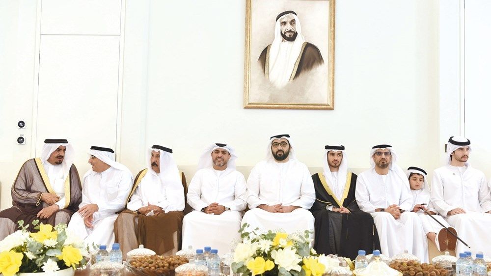 سعود بن صقر وراشد المعلا وسيف بن زايد والشيوخ يحضرون أفراح الجابر والسويدي