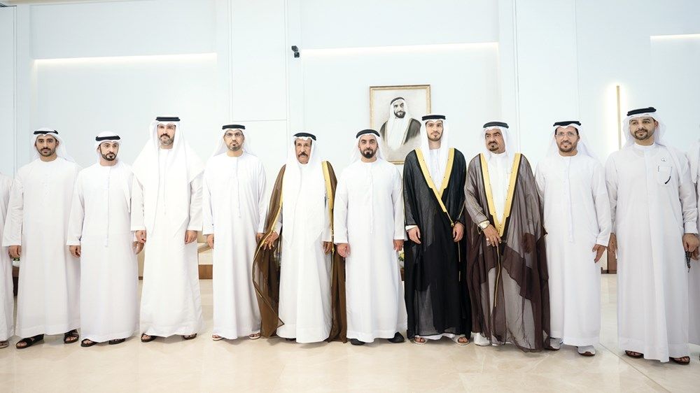 سعود بن صقر وراشد المعلا وسيف بن زايد والشيوخ يحضرون أفراح الجابر والسويدي