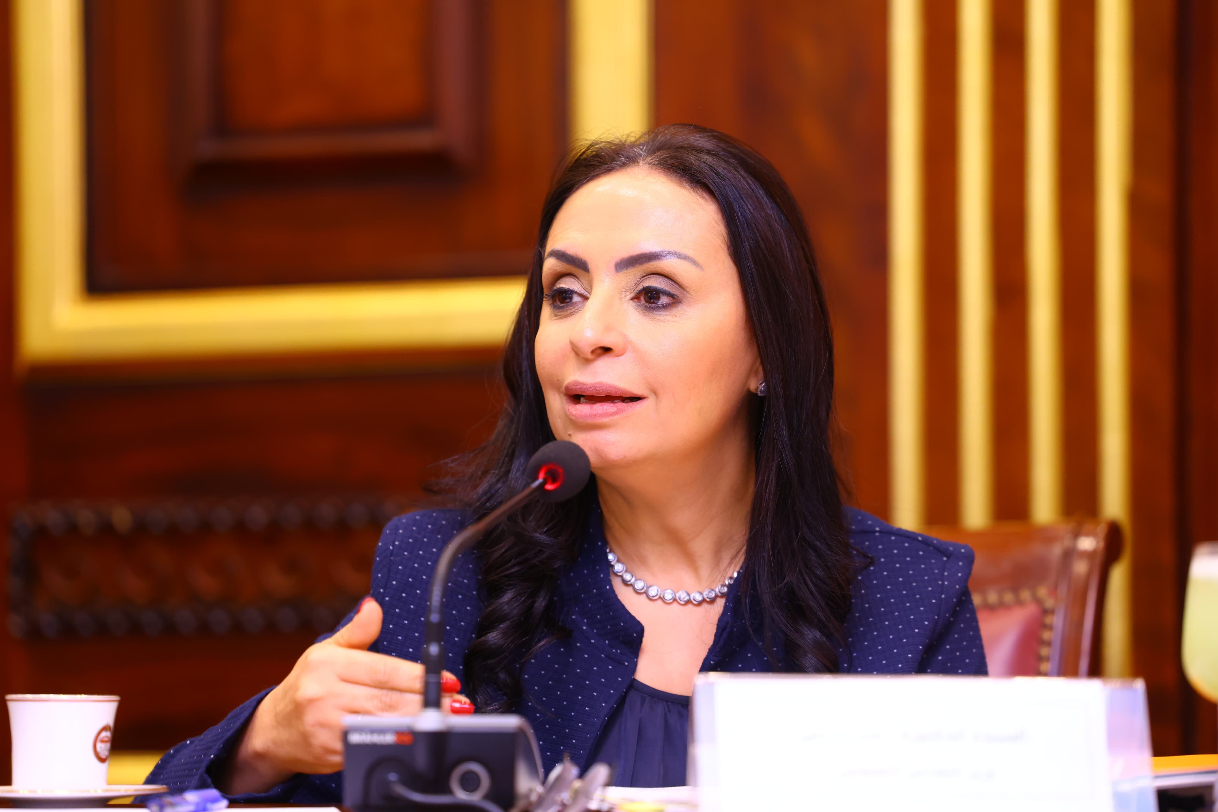 وزيرة التضامن الاجتماعى تشارك فى اجتماع لجنة المشروعات المتوسطة والصغيرة بالبرلمان