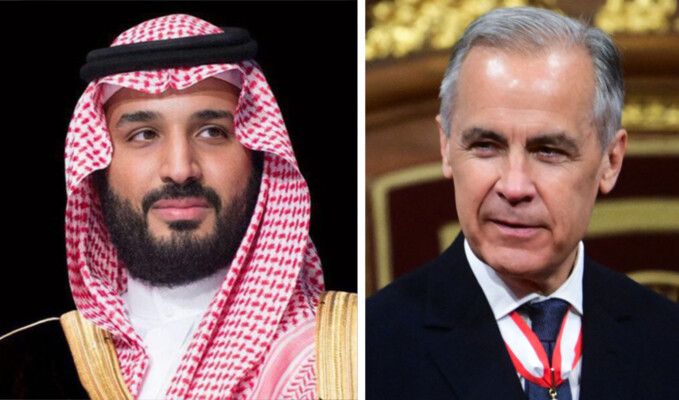 ولي العهد السعودي بحث مع رئيس الوزراء الكندي بأمن الطاقة والسلام بالشرق الأوسط