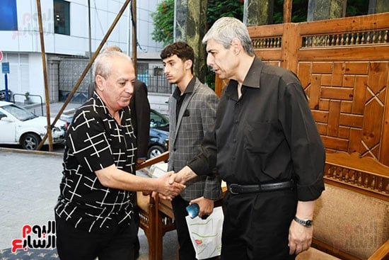 وزير الثقافة ورشوان توفيق فى عزاء الراحلة سميحة أيوب