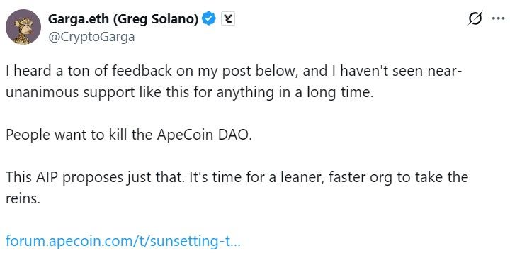 Yuga Labs تسعى لاستبدال DAO عملة ApeCoin الكيانيّة الجديدة "ApeCo"