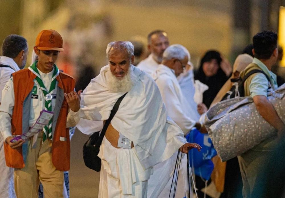 5 من عائلة واحدة يتنافسون في ميدان الكشافة لخدمة ضيوف الرحمن