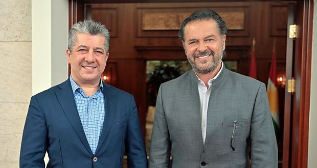 راغب علامة يزور رئيس وزراء كردستان بعد نجاح حفله الكبير