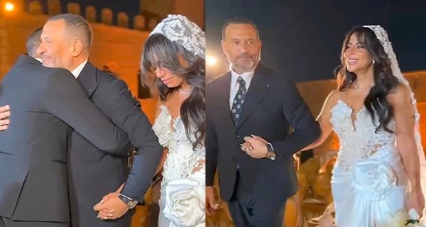 دموع ماجد المصري تُرافق زفاف ابنته في قلعة صلاح الدين