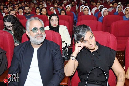 محمد شاهين وعدد من صناع مسلسل لام شمسية يحضرون ندوة المركز الكاثوليكى.. صور