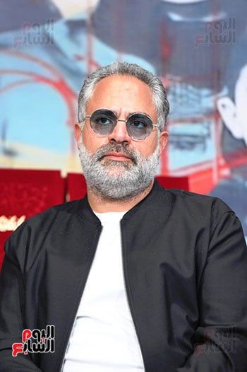محمد شاهين وعدد من صناع مسلسل لام شمسية يحضرون ندوة المركز الكاثوليكى.. صور