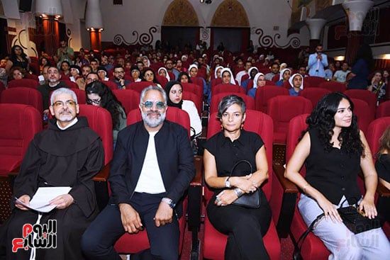 محمد شاهين وعدد من صناع مسلسل لام شمسية يحضرون ندوة المركز الكاثوليكى.. صور